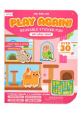 Naklejki wielorazowe mini z grą Play Again Animals