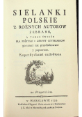 Sielanki polskie z różnych autorów zebrane Reprint z 1778 r.