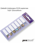 Zakładki indeksujące 12x45mm 7x20szt papierowe