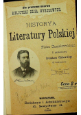 Historya Literatury Polskiej Tom I 1899 r.