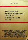 Polska działalność polityczna dyplomatyczna i kulturalna w Słowacji w latach 1919 - 1937