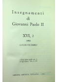 Insegnamenti di Giovanni Paolo II Tom XVI Część II