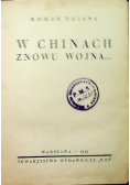 W Chinach znowu wojna 1939 r.