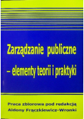Zarządzanie publiczne elementy teorii i praktyki