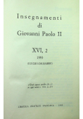 Insegnamenti di Giovanni Paolo II Tom XVI Część II