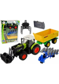 Traktor z akcesoriami światło dźwięk