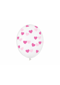 Balony Serduszka Crystal Clear 30cm 50szt