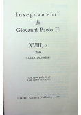 Insegnamenti di Giovanni Paolo II Tom XVIII Część  II