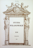 Studia wilanowskie Tom XIII