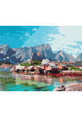 Malowanie po numerach - Wieś Nadmorska 40x50cm