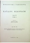 Katalog Rękopisów Seria II Tom II