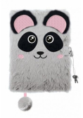 Pamiętnik A5/96K z kłódką 3D Panda