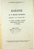 Kazanie na X Zjeździe katolickim 1929 r
