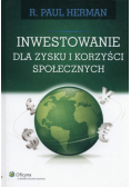 Inwestowanie dla zysku i korzyści społecznych