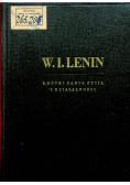 Lenin krótki zarys życia i działalności 1949 r