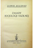 Zasady socjologji ogólnej 1923 r.