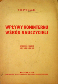 Wpływy kominternu wśród nauczycieli 1938 r.
