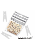 Klamerki drewniane 2,5cm 24szt