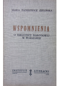Wspomnienia o bibliotece narodowej w Warszawie