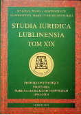 Studia Iuridica Lublinensia Tom XIX