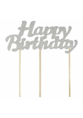 Piker Happy Birthday srebrny