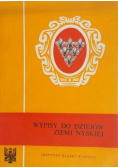Wypisy do dziejów Ziemi Nyskiej