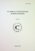 Classica catoviciensia scripta minora