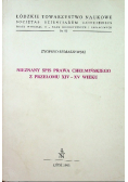 Nieznany spis prawa Chełmińskiego z przełomu XIV XV wieku