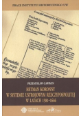 Hetman koronny w systemie ustrojowym Rzeczypospolitej w latach 1581 - 1646