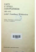 Listy o stylu zakopiańskim 1892 - 1912