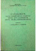 Catalogus Manu Scriptorum Codicum Medii Aevi Latinorum Sigma 180 260 Comprehendens