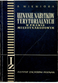 Uznanie nabytków terytorialnych w prawie międzynarodowym