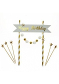 Piker Happy Birthday złoty