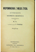 Wspomnienia z mego życia autobiografia Wernera Siemensa 1904r.