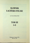 Słownik łacińsko polski tom 3