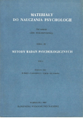 Materiały do nauczania psychologii Metody badań psychologicznych Tom 3