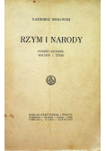 Rzym i narody podbój zachodu wschód i Żydzi 1924 r.