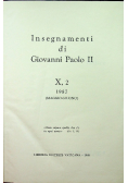 Insegnamenti di Giovanni Paolo II Tom X Część 2