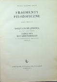 Fragmenty filozoficzne Księga pamiątkowa Tadeusza Kotarbińskiego