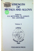 Strength of metals and alloys volume 1