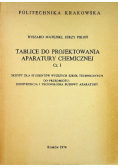 Tablice do projektowania Aparatury Chemicznej część I
