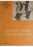 Łódzkie studia etnograficzne Tom VI