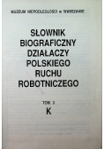 Słownik biograficzny działaczy polskiego ruchu robotniczego Tom 3