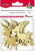 Drewniane renifery samoprzylepne 10szt