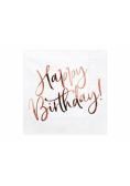 Serwetki Happy Birthday białe 33x33cm 20szt