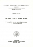 Sejmy 1736 i 1738 roku
