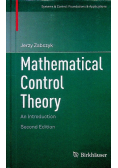 Mathematical Control Theory An Introduction