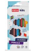 Kredki trójkątne 12 kolorów EASY