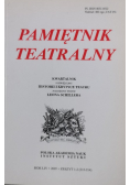 Pamiętnik teatralny Zeszyt 3 i 4
