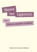 Słowa bez tajemnic tom 1